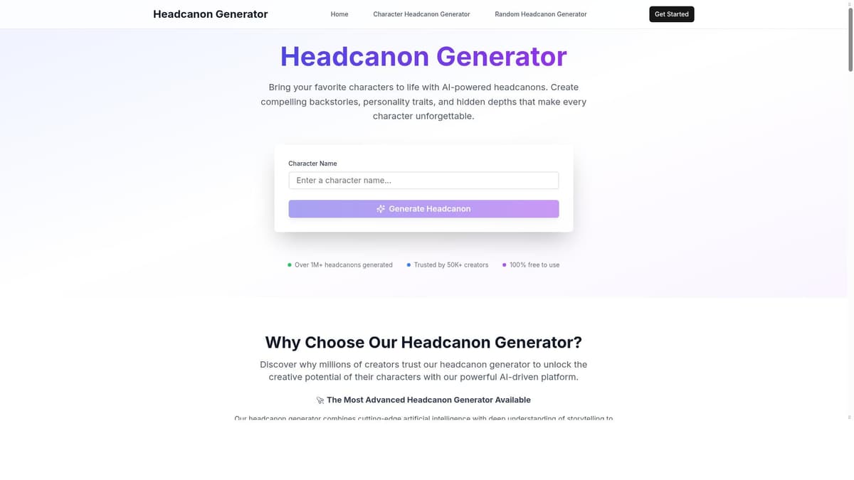 Headcanon Generator