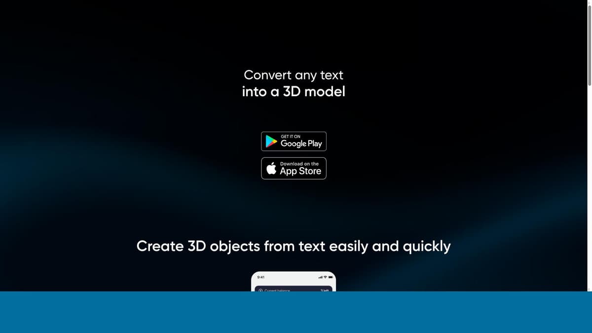 TextTo3D