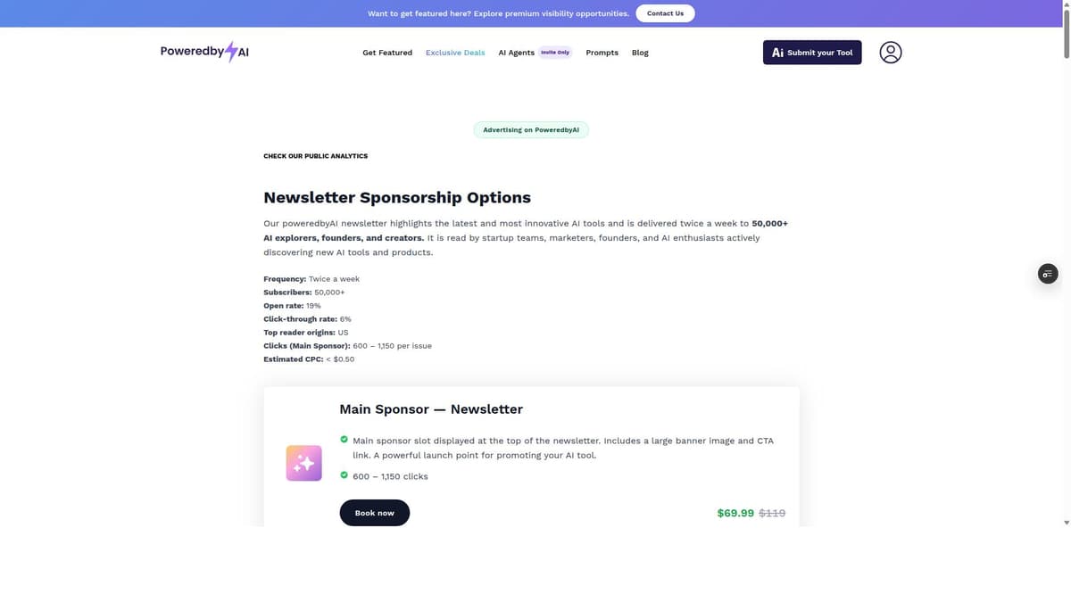 Promote Your AI Tool | PoweredbyAI